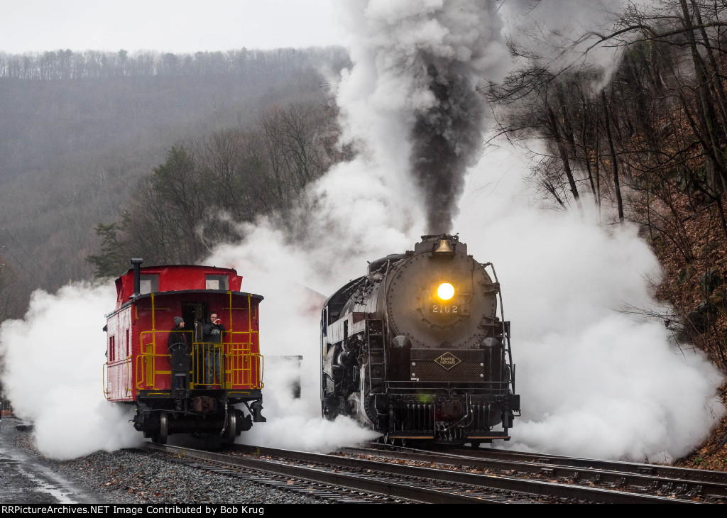 Steam cleaning the caboose